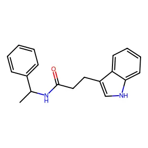 3-(1H-吲哚-3-基)-N-(1-苯乙基)丙酰胺 structure