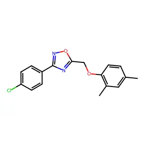 3-(4-Chlorophenyl)-5-[(2,4-dimethylphenoxy)methyl]-1,2,4-oxadiazole structure
