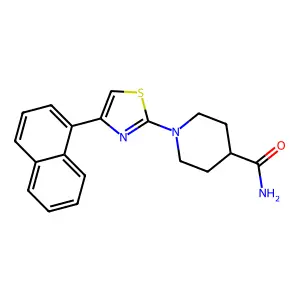 1-(4-Naphthalen-1-yl-thiazol-2-yl)-piperidine-4-carboxylic acid amide structure