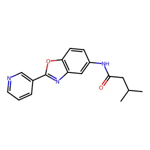 3-methyl-N-(2-pyridin-3-yl-1,3-benzoxazol-5-yl)butanamide structure