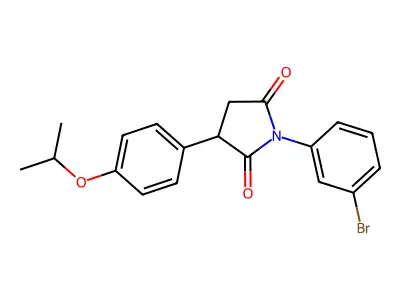 1-(3-Bromophenyl)-3-(4-isopropoxyphenyl)pyrrolidine-2,5-dione structure