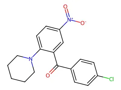 (4-Chlorophenyl)-(5-nitro-2-piperidin-1-ylphenyl)methanone structure