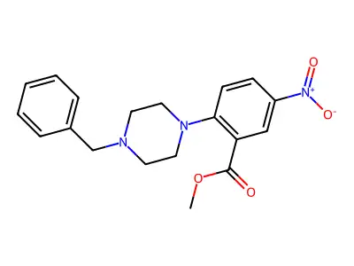 Methyl 2-(4-benzylpiperazin-1-yl)-5-nitrobenzoate structure