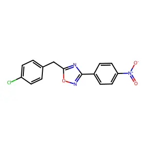 5-[(4-Chlorophenyl)methyl]-3-(4-nitrophenyl)-1,2,4-oxadiazole structure