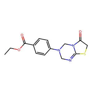Ethyl 4-(6-oxo-2,4-dihydro-[1,3]thiazolo[3,2-a][1,3,5]triazin-3-yl)benzoate structure
