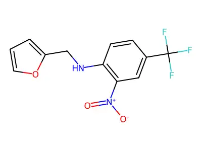 N-(furan-2-ylmethyl)-2-nitro-4-(trifluoromethyl)aniline structure