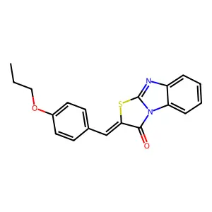 (2Z)-2-[(4-propoxyphenyl)methylidene]-[1,3]thiazolo[3,2-a]benzimidazol-1-one structure