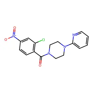 (2-Chloro-4-nitrophenyl)-(4-pyridin-2-ylpiperazin-1-yl)methanone structure