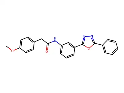 2-(4-methoxyphenyl)-N-[3-(5-phenyl-1,3,4-oxadiazol-2-yl)phenyl]acetamide structure