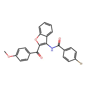 4-bromo-N-[2-(4-methoxybenzoyl)-1-benzofuran-3-yl]benzamide structure