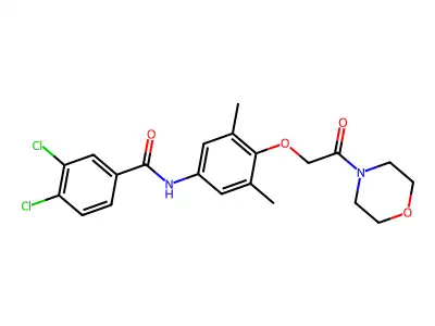 3,4-dichloro-N-[3,5-dimethyl-4-(2-morpholin-4-yl-2-oxoethoxy)phenyl]benzamide structure
