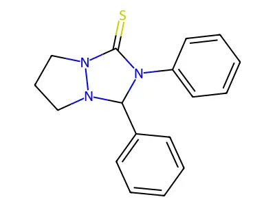 2,3-diphenyltetrahydro-1H,5H-pyrazolo[1,2-a][1,2,4]triazole-1-thione structure