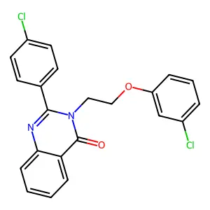 3-[2-(3-Chlorophenoxy)ethyl]-2-(4-chlorophenyl)quinazolin-4-one structure
