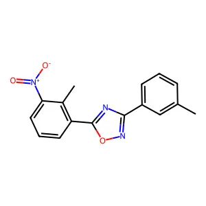 5-(2-Methyl-3-nitrophenyl)-3-(3-methylphenyl)-1,2,4-oxadiazole structure