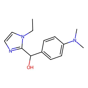 [4-(dimethylamino)phenyl](1-ethyl-1H-imidazol-2-yl)methanol structure