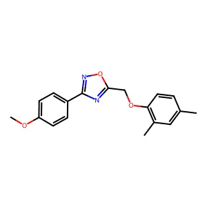 5-[(2,4-Dimethylphenoxy)methyl]-3-(4-methoxyphenyl)-1,2,4-oxadiazole structure