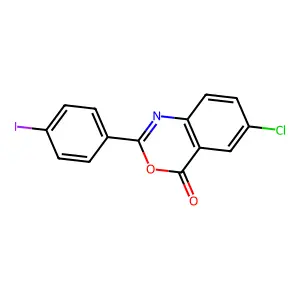 6-Chloro-2-(4-iodophenyl)-3,1-benzoxazin-4-one structure