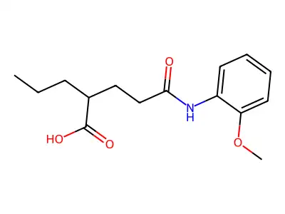 5-(2-Methoxyanilino)-5-oxo-2-propylpentanoic acid structure