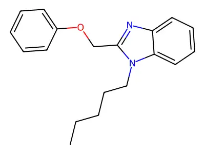 1-pentyl-2-(phenoxymethyl)-1H-benzimidazole structure
