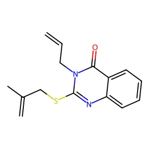 2-(2-Methylprop-2-enylsulfanyl)-3-prop-2-enylquinazolin-4-one structure