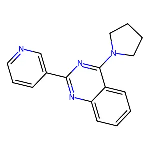 2-Pyridin-3-yl-4-pyrrolidin-1-ylquinazoline structure