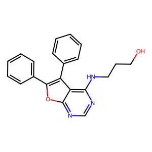 3-[(5,6-Diphenylfuro[2,3-d]pyrimidin-4-yl)amino]propan-1-ol structure