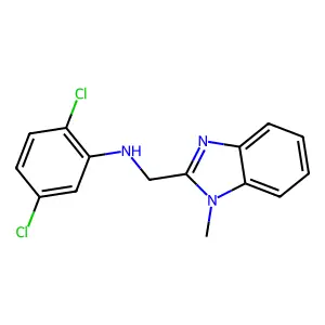 2,5-dichloro-N-[(1-methylbenzimidazol-2-yl)methyl]aniline structure
