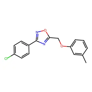 3-(4-Chlorophenyl)-5-[(3-methylphenoxy)methyl]-1,2,4-oxadiazole structure
