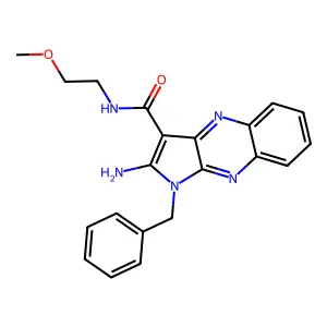 2-amino-1-benzyl-N-(2-methoxyethyl)-1H-pyrrolo[2,3-b]quinoxaline-3-carboxamide structure