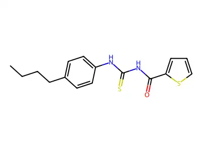N-[(4-butylphenyl)carbamothioyl]thiophene-2-carboxamide structure
