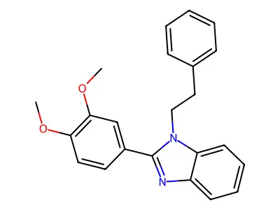 1,2-Dimethoxy-4-[1-(2-phenylethyl)benzimidazol-2-yl]benzene structure