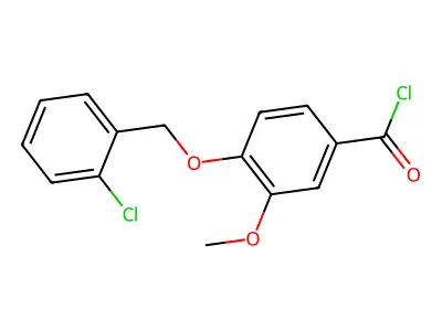 4-[(2-Chlorobenzyl)oxy]-3-methoxybenzoyl chloride structure