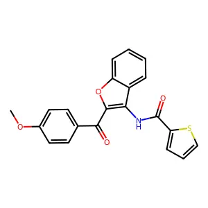 N-[2-(4-methoxybenzoyl)-1-benzofuran-3-yl]thiophene-2-carboxamide structure