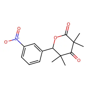 3,3,5,5-Tetramethyl-6-(3-nitrophenyl)dihydro-2H-pyran-2,4(3H)-dione structure