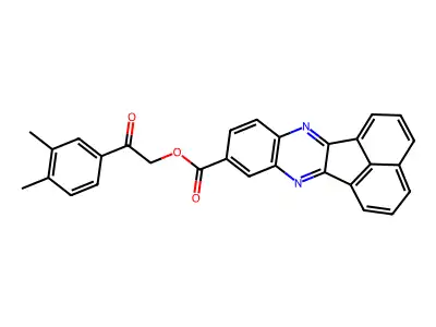 2-(3,4-Dimethylphenyl)-2-oxoethyl acenaphtho[1,2-b]quinoxaline-9-carboxylate structure