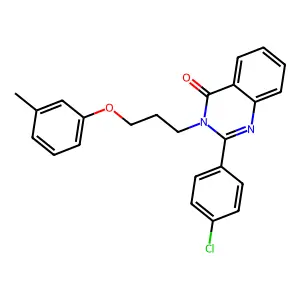 2-(4-Chlorophenyl)-3-[3-(3-methylphenoxy)propyl]quinazolin-4-one structure