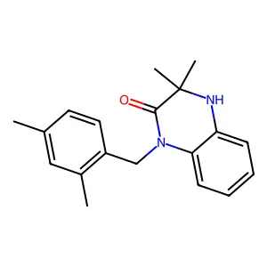 1-[(2,4-dimethylphenyl)methyl]-3,3-dimethyl-4H-quinoxalin-2-one structure