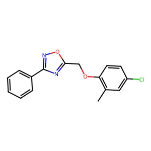 5-[(4-Chloro-2-methylphenoxy)methyl]-3-phenyl-1,2,4-oxadiazole structure