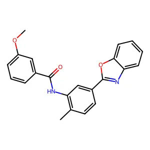 N-[5-(1,3-benzoxazol-2-yl)-2-methylphenyl]-3-methoxybenzamide structure