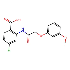 4-Chloro-2-{[(3-methoxyphenoxy)acetyl]amino}benzoic acid structure