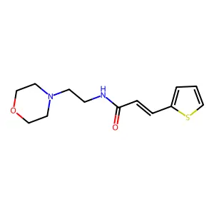 (E)-N-(2-morpholin-4-ylethyl)-3-thiophen-2-ylprop-2-enamide structure