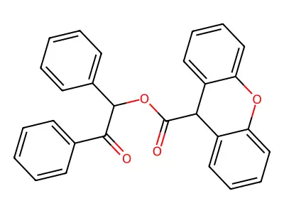 2-oxo-1,2-diphenylethyl 9H-xanthene-9-carboxylate structure