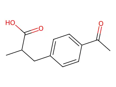 3-(4-Acetylphenyl)-2-methylpropanoic acid structure