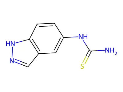 1H-indazol-5-ylthiourea structure