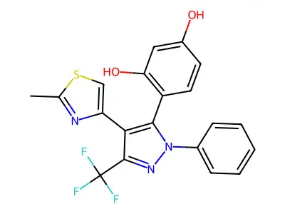 4-[4-(2-Methyl-4-thiazolyl)-1-phenyl-3-(trifluoromethyl)-1H-pyrazol-5-yl]-1,3-benzenediol structure