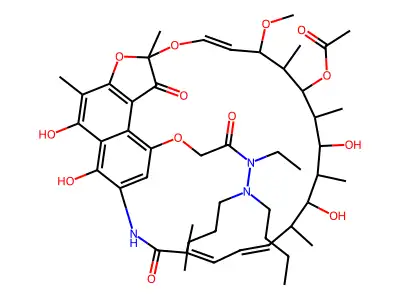 Rifamycin B dibutylethylhydrazide structure