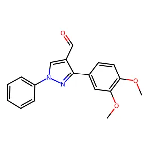 3-(3,4-dimethoxyphenyl)-1-phenyl-1H-pyrazole-4-carbaldehyde structure