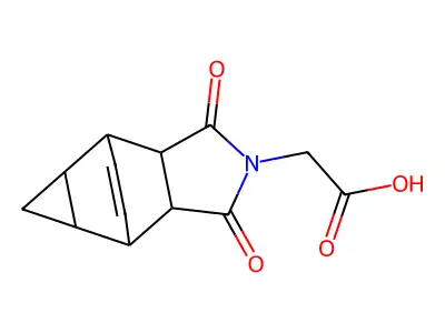 (1,3-dioxooctahydro-4,6-ethenocyclopropa[f]isoindol-2(1H)-yl)acetic acid structure