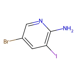 2-Amino-5-bromo-3-iodopyridine structure