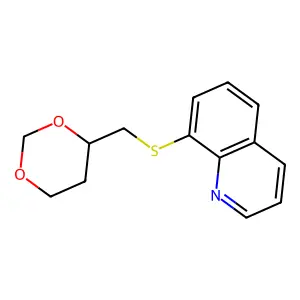 8-(1,3-Dioxan-4-ylmethylsulfanyl)quinoline structure